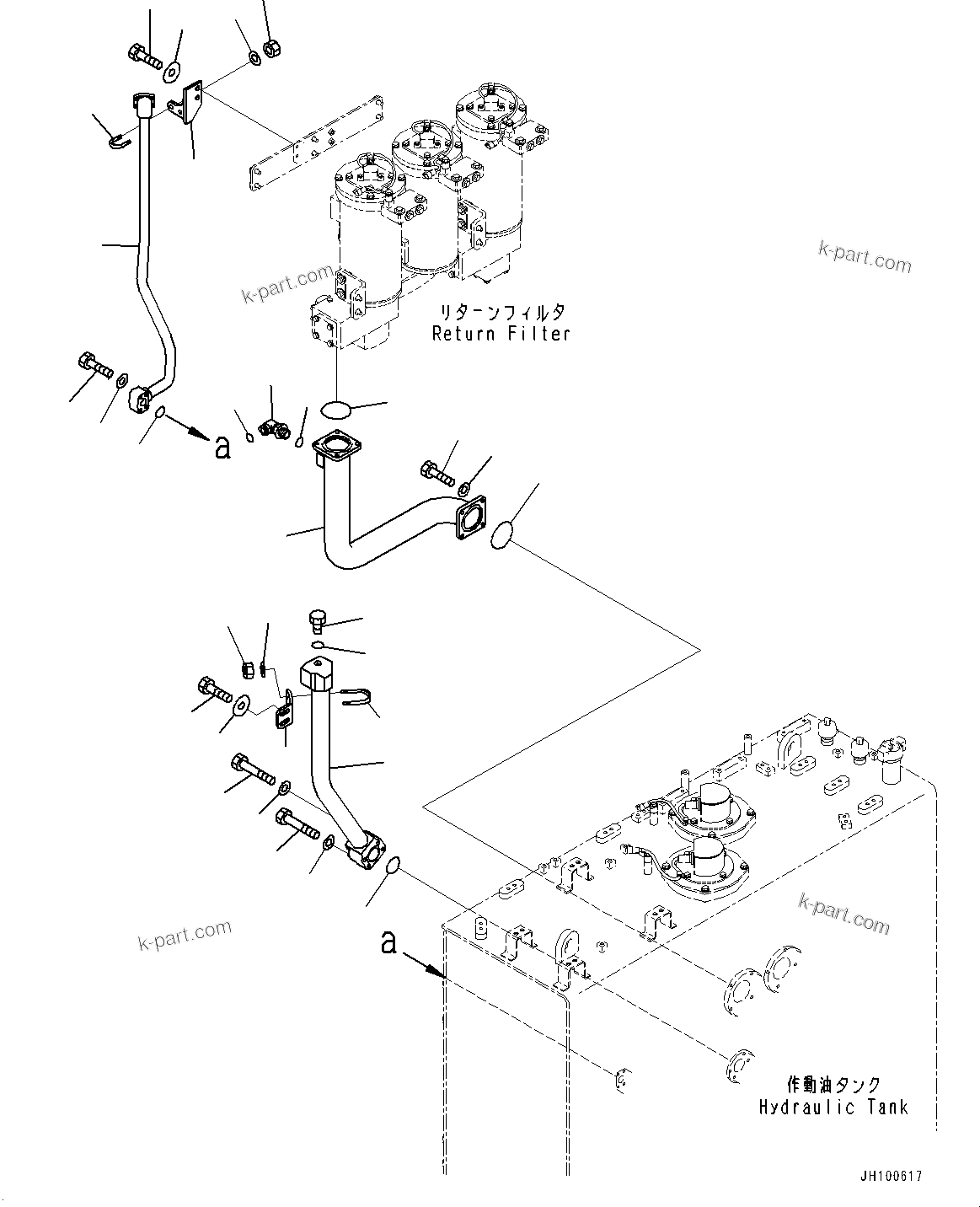 Komatsu parts book diagram for PC2000-11E0 S/N 31001-UP: HYDRAULIC TANK, TUBE (2/2)(#30001-)