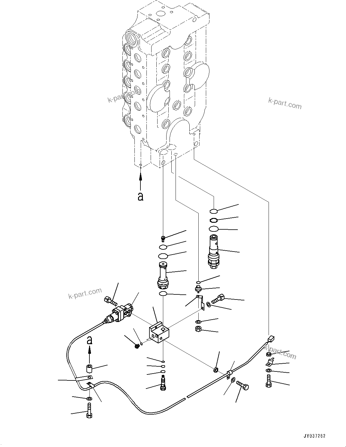 Komatsu parts book diagram for PC2000-11E0 S/N 31001-UP: CONTROL VALVE, 10-SPOOL (4/18) (L.H.)(#30001-)