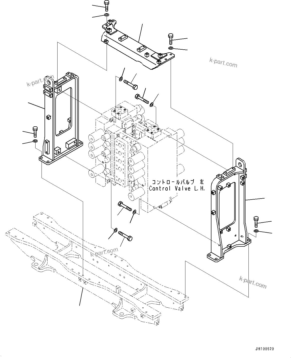 Komatsu parts book diagram for PC2000-11E0 S/N 31001-UP: CONTROL VALVE, CONTROL VALVE RELATED PARTS(#30001-)