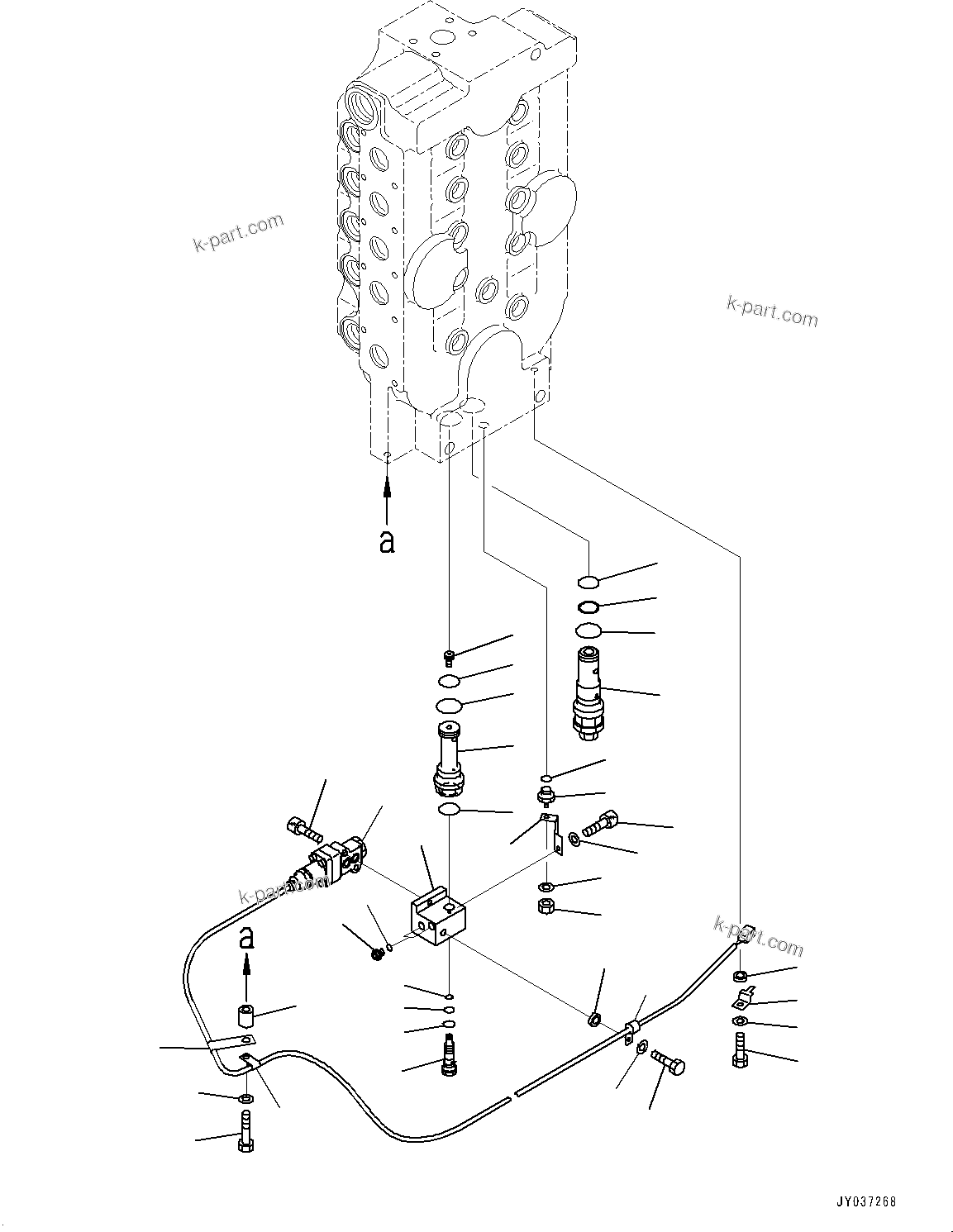 Komatsu parts book diagram for PC2000-11E0 S/N 31001-UP: CONTROL VALVE, 10-SPOOL (13/18) (R.H.)(#30001-)