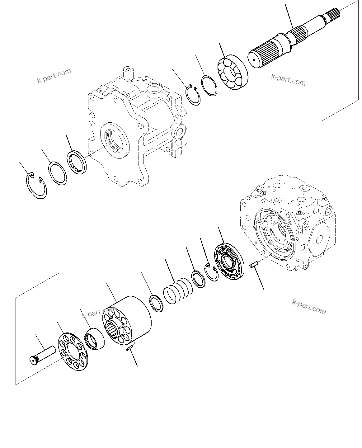 Komatsu parts book diagram for PC2000-11E0 S/N 31001-UP: NO.1 PUMP, PISTON PUMP (2/9)(#30001-)