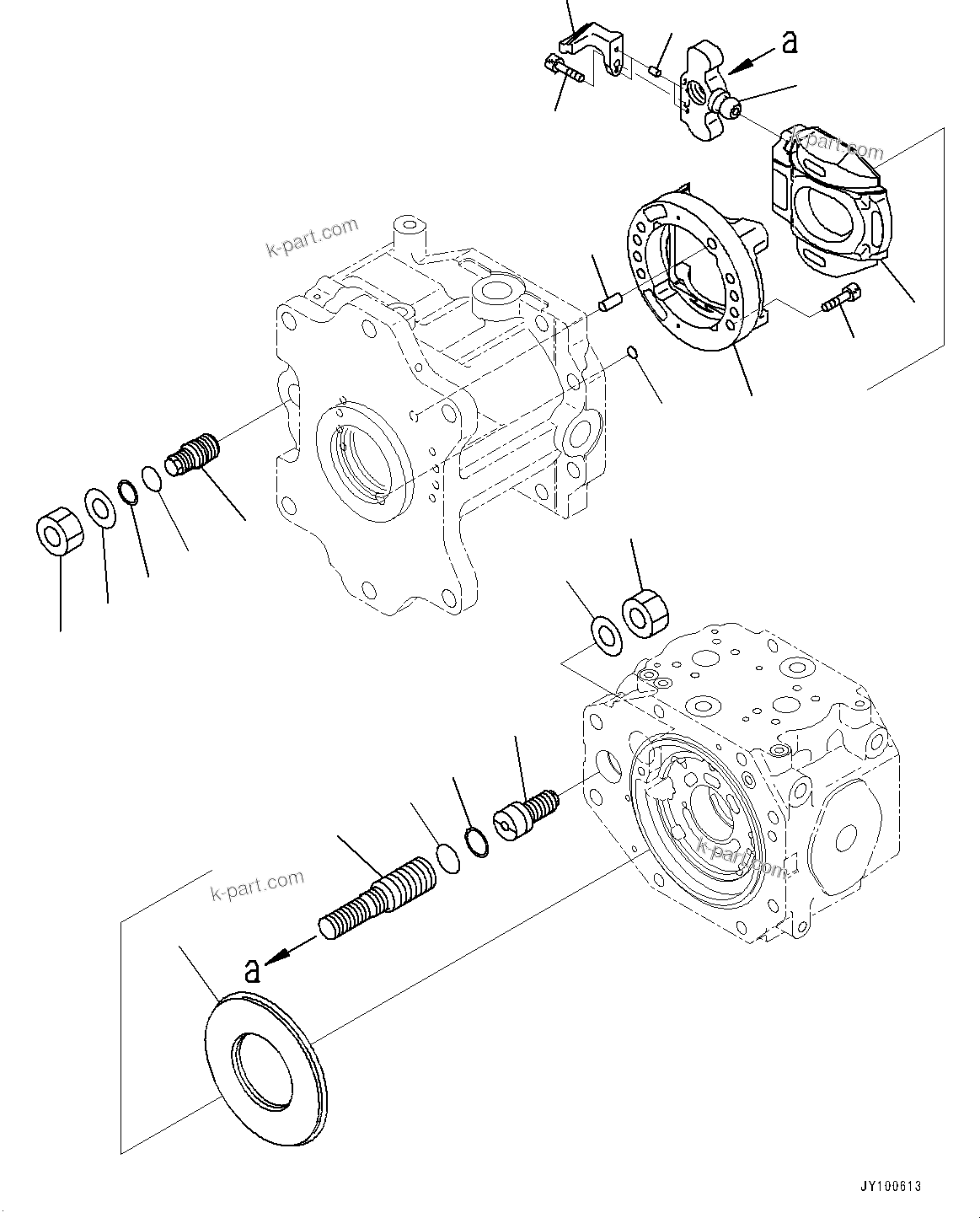 Komatsu parts book diagram for PC2000-11E0 S/N 31001-UP: NO.1 PUMP, PISTON PUMP (3/9)(#30001-)