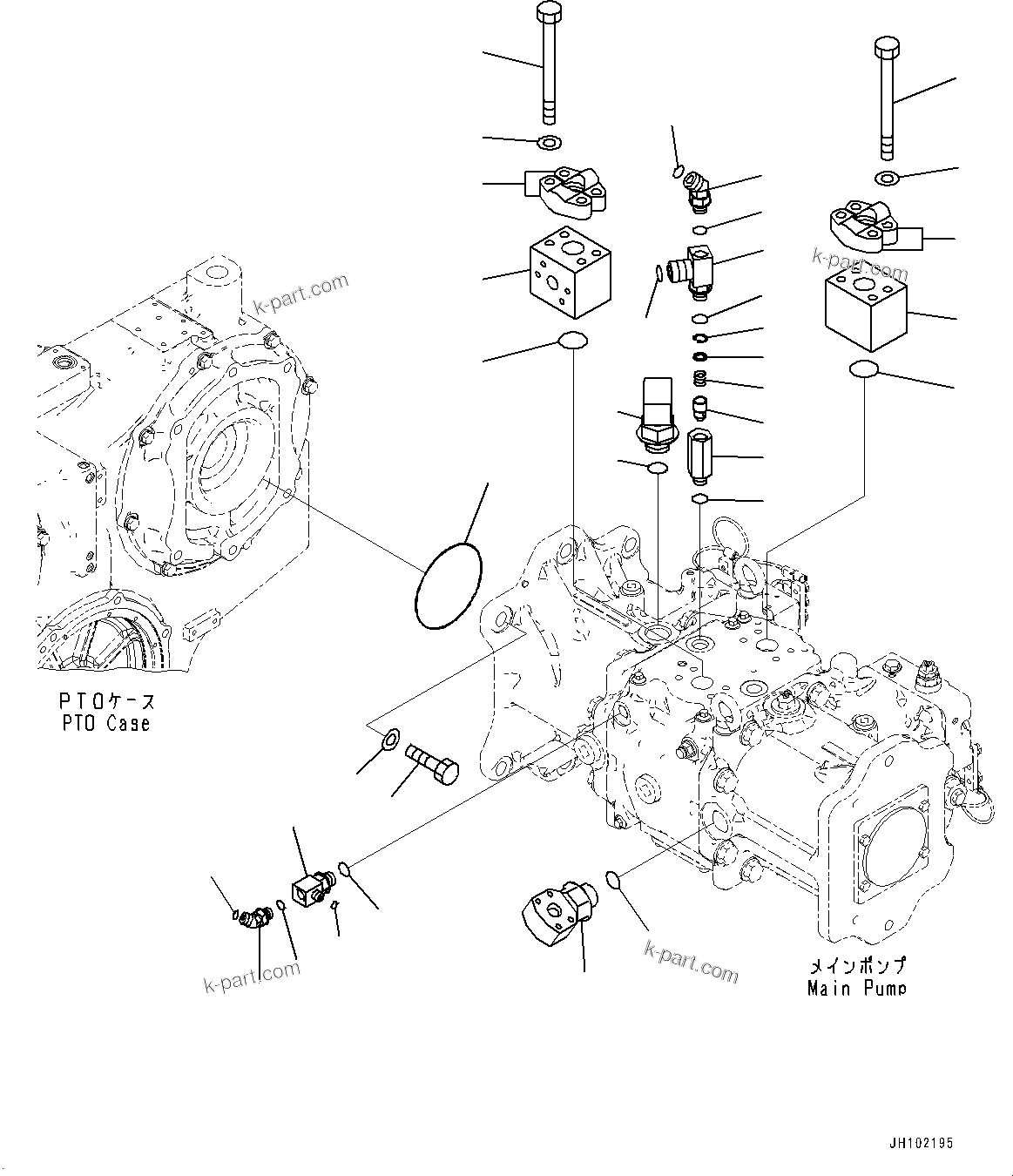 Komatsu parts book diagram for PC2000-11E0 S/N 31001-UP: NO.2 PUMP, PUMP MOUNTING(#30001-)