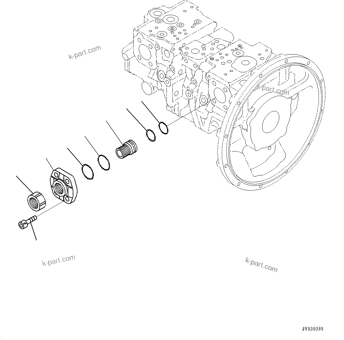 Komatsu parts book diagram for PC2000-11E0 S/N 31001-UP: FAN PUMP, PISTON PUMP (5/11)(#30001-)