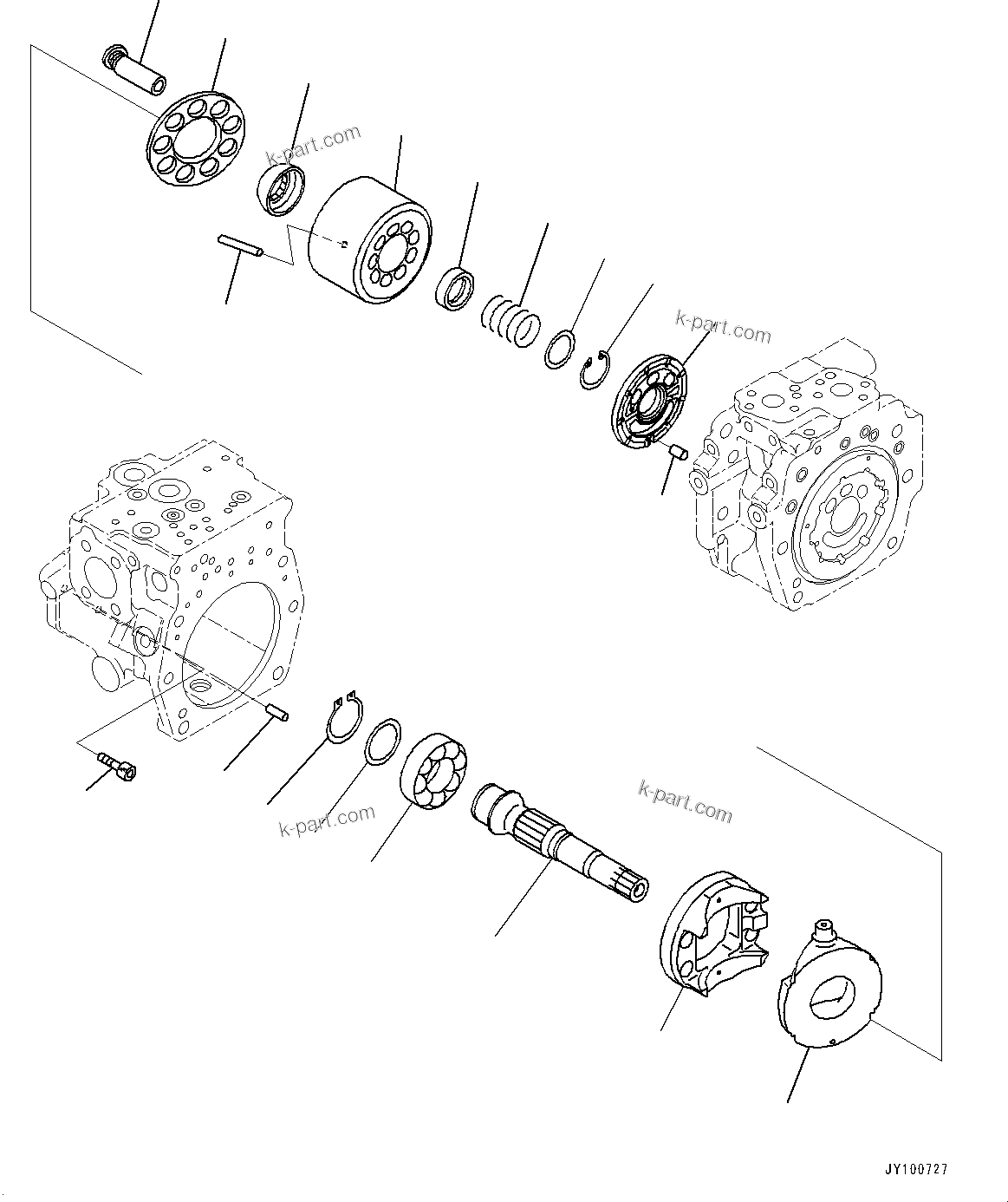 Komatsu parts book diagram for PC2000-11E0 S/N 31001-UP: FAN PUMP, PISTON PUMP (7/11)(#30001-)