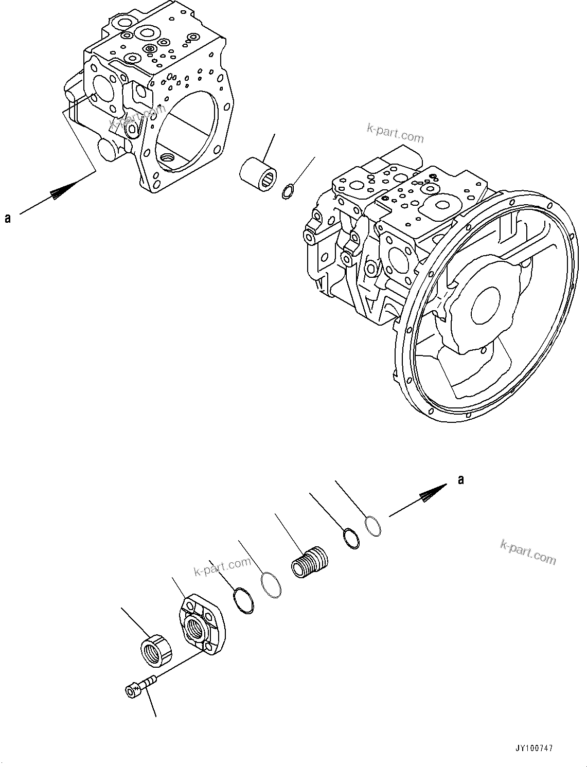 Komatsu parts book diagram for PC2000-11E0 S/N 31001-UP: FAN PUMP, PISTON PUMP (9/11)(#30001-)