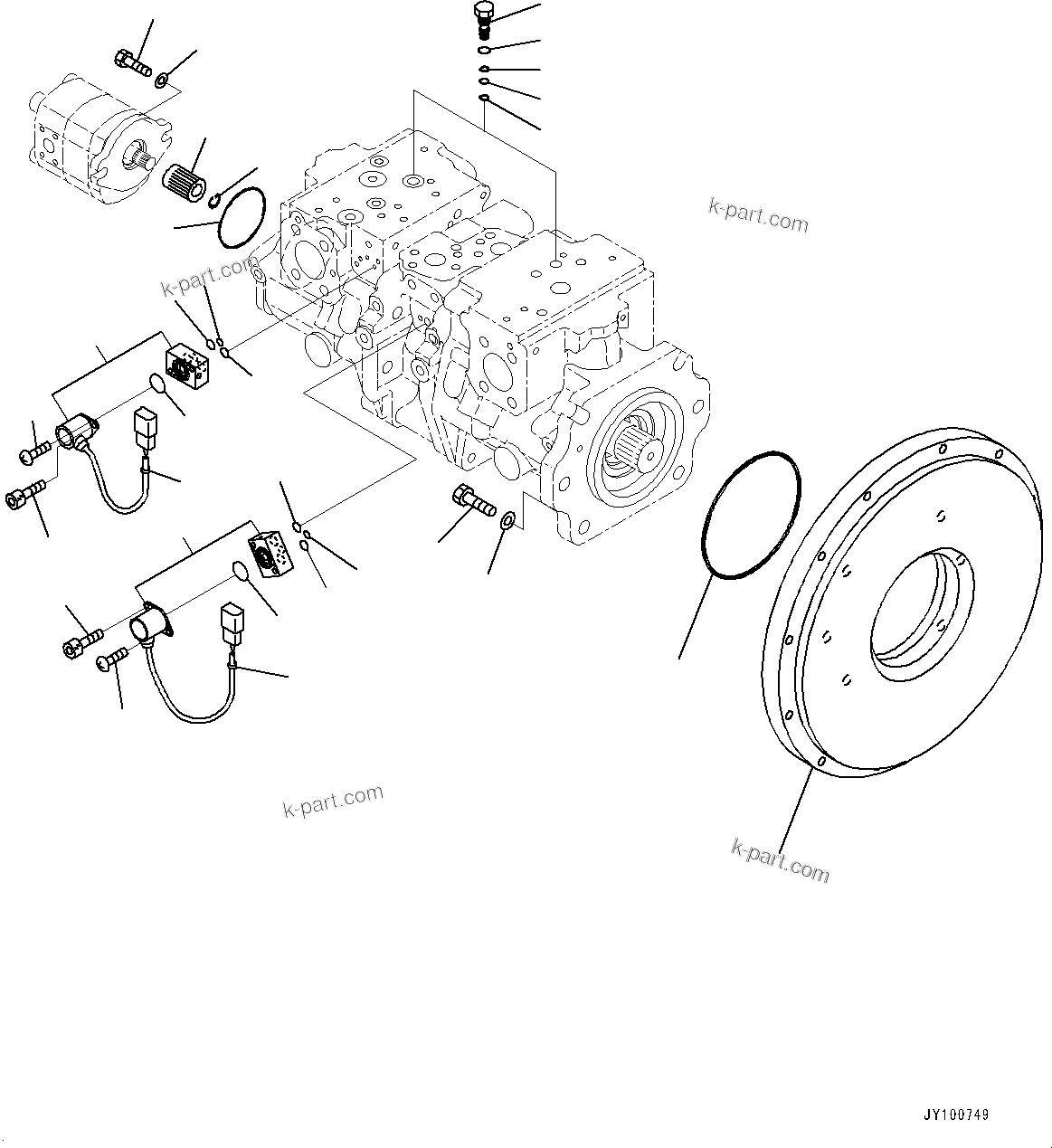 Komatsu parts book diagram for PC2000-11E0 S/N 31001-UP: FAN PUMP, PISTON PUMP (10/11)(#30001-)