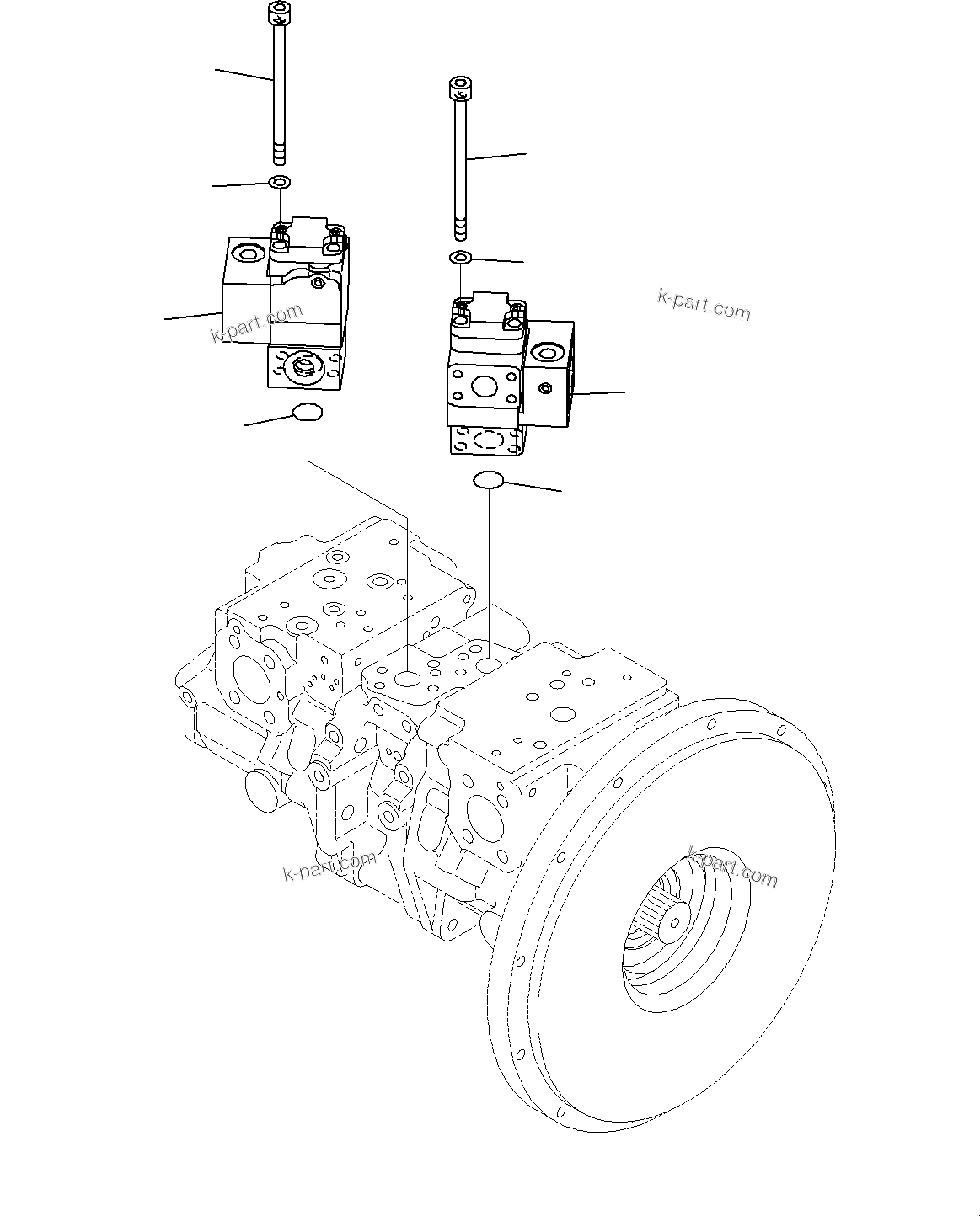 Komatsu parts book diagram for PC2000-11E0 S/N 31001-UP: FAN PUMP, PISTON PUMP (11/11)(#30001-)