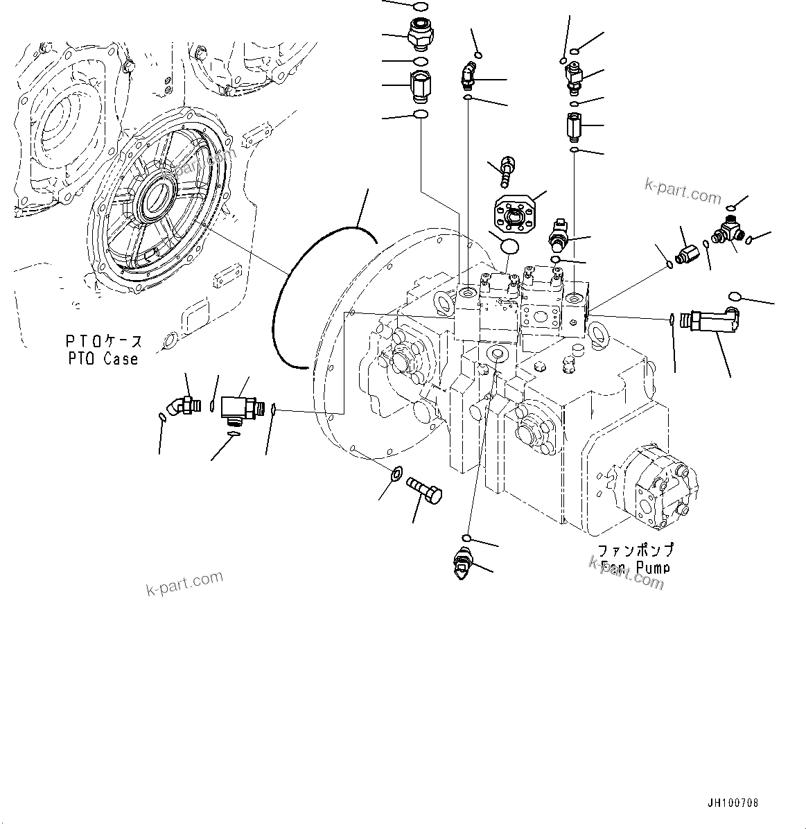 Komatsu parts book diagram for PC2000-11E0 S/N 31001-UP: FAN PUMP, PUMP MOUNTING(#30001-)