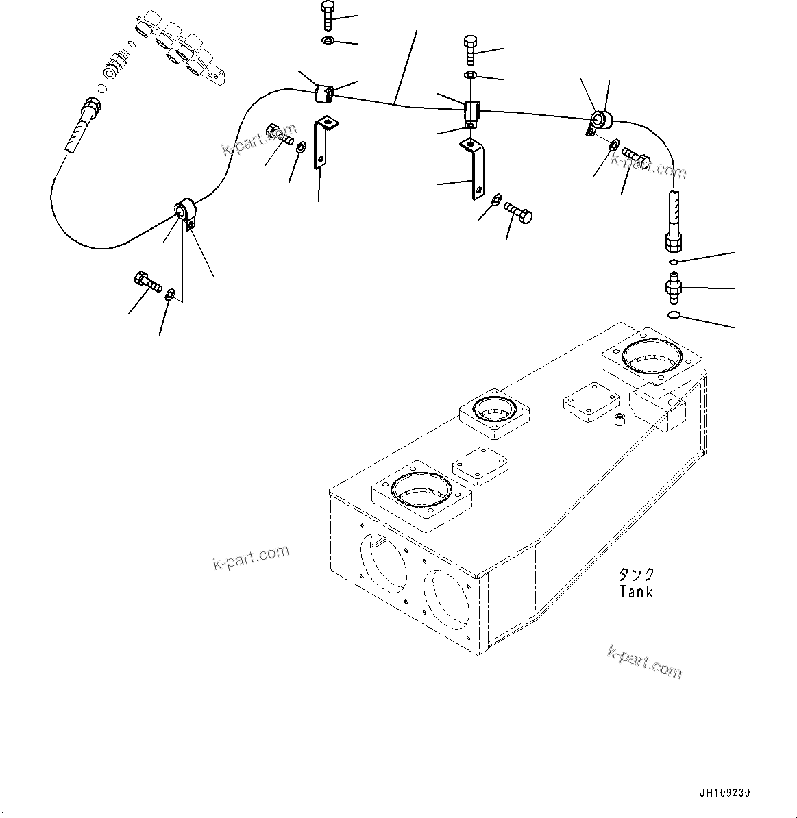 Komatsu parts book diagram for PC2000-11E0 S/N 31001-UP: SUCTION PIPING, HYDRAULIC OIL PIPING(#30001-)