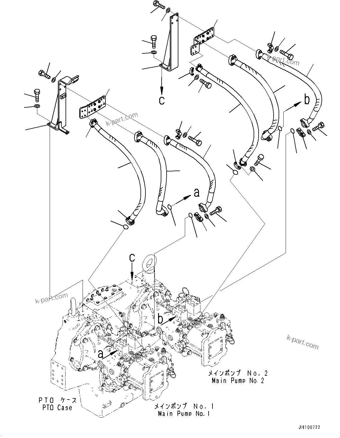 Komatsu parts book diagram for PC2000-11E0 S/N 31001-UP: DELIVERY PIPING, BRANCH PIPING(#30001-)