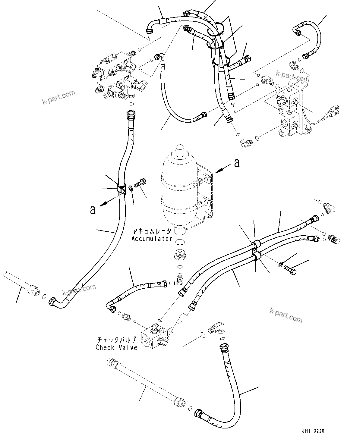 Komatsu parts book diagram for PC2000-11E0 S/N 31001-UP: PROPORTIONAL PRESSURE CONTROL (PPC) VALVE PIPING, PIPING (LOADING SHOVEL, BOTTOM DUMP TYPE)(#30001-)