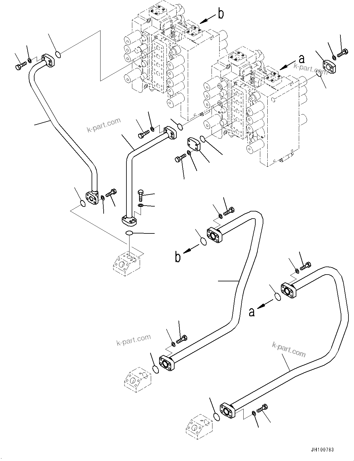 Komatsu parts book diagram for PC2000-11E0 S/N 31001-UP: ARM PIPING, PIPING(#30001-)
