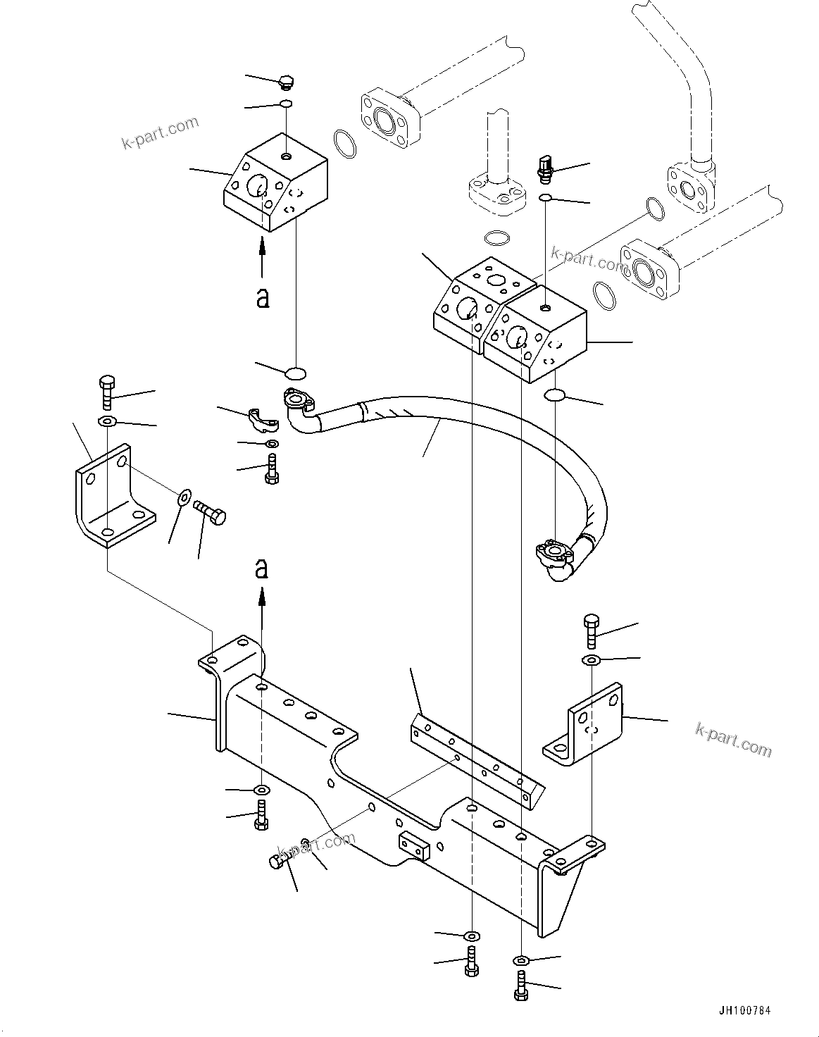 Komatsu parts book diagram for PC2000-11E0 S/N 31001-UP: ARM PIPING, BRACKET(#30001-)