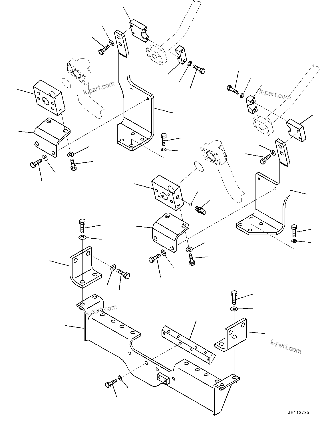 Komatsu parts book diagram for PC2000-11E0 S/N 31001-UP: ARM PIPING, BRACKET (LOADING SHOVEL, BOTTOM DUMP TYPE)(#30001-)