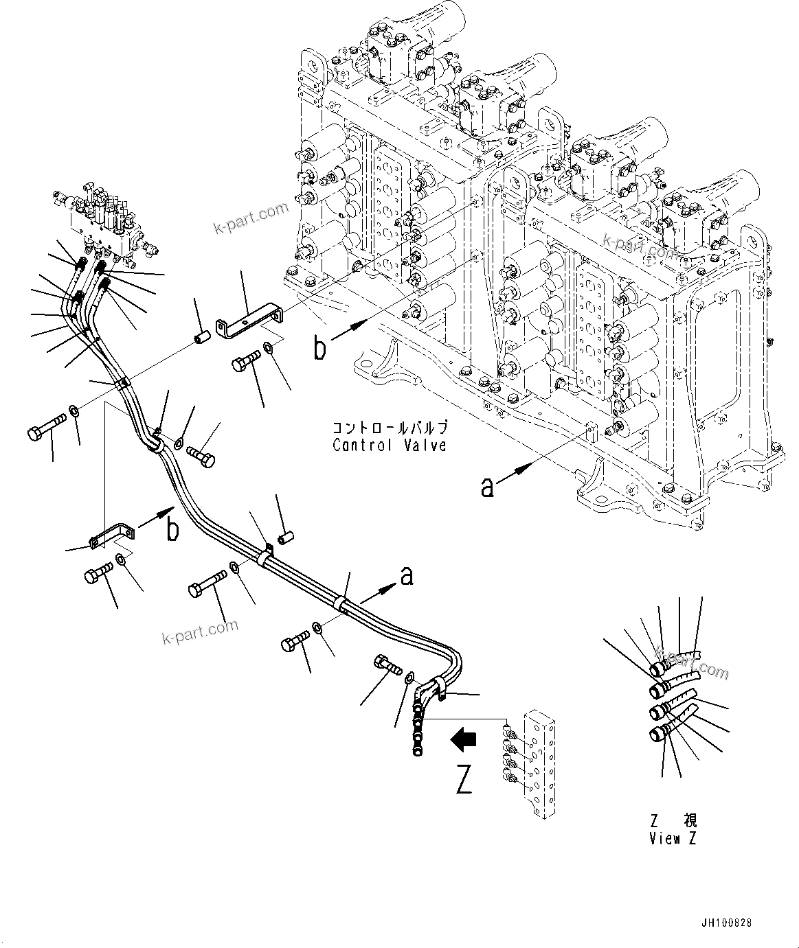 Komatsu parts book diagram for PC2000-11E0 S/N 31001-UP: PROPORTIONAL PRESSURE CONTROL (PPC) PIPING JOINT, PIPING (2/3)(#30001-)