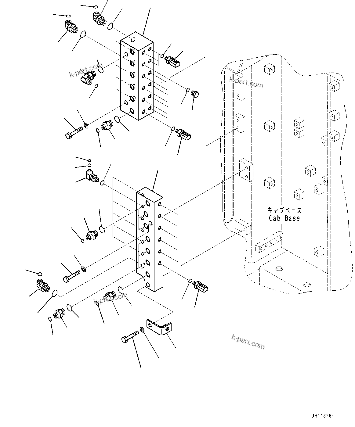 Komatsu parts book diagram for PC2000-11E0 S/N 31001-UP: PROPORTIONAL PRESSURE CONTROL (PPC) PIPING JOINT, JOINT (LOADING SHOVEL, BOTTOM DUMP TYPE)(#30001-)