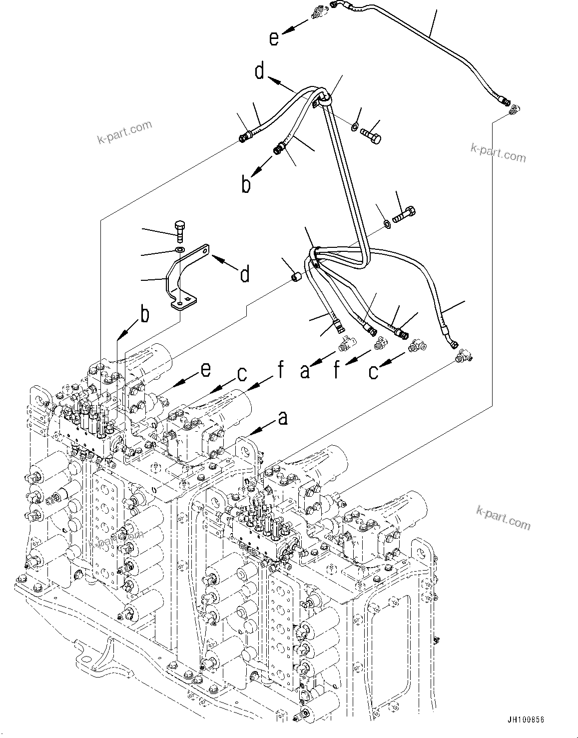 Komatsu parts book diagram for PC2000-11E0 S/N 31001-UP: PROPORTIONAL PRESSURE CONTROL (PPC) MAIN PIPING, HOSE (5/7) (LOADING SHOVEL, BOTTOM DUMP TYPE)(#30001-)