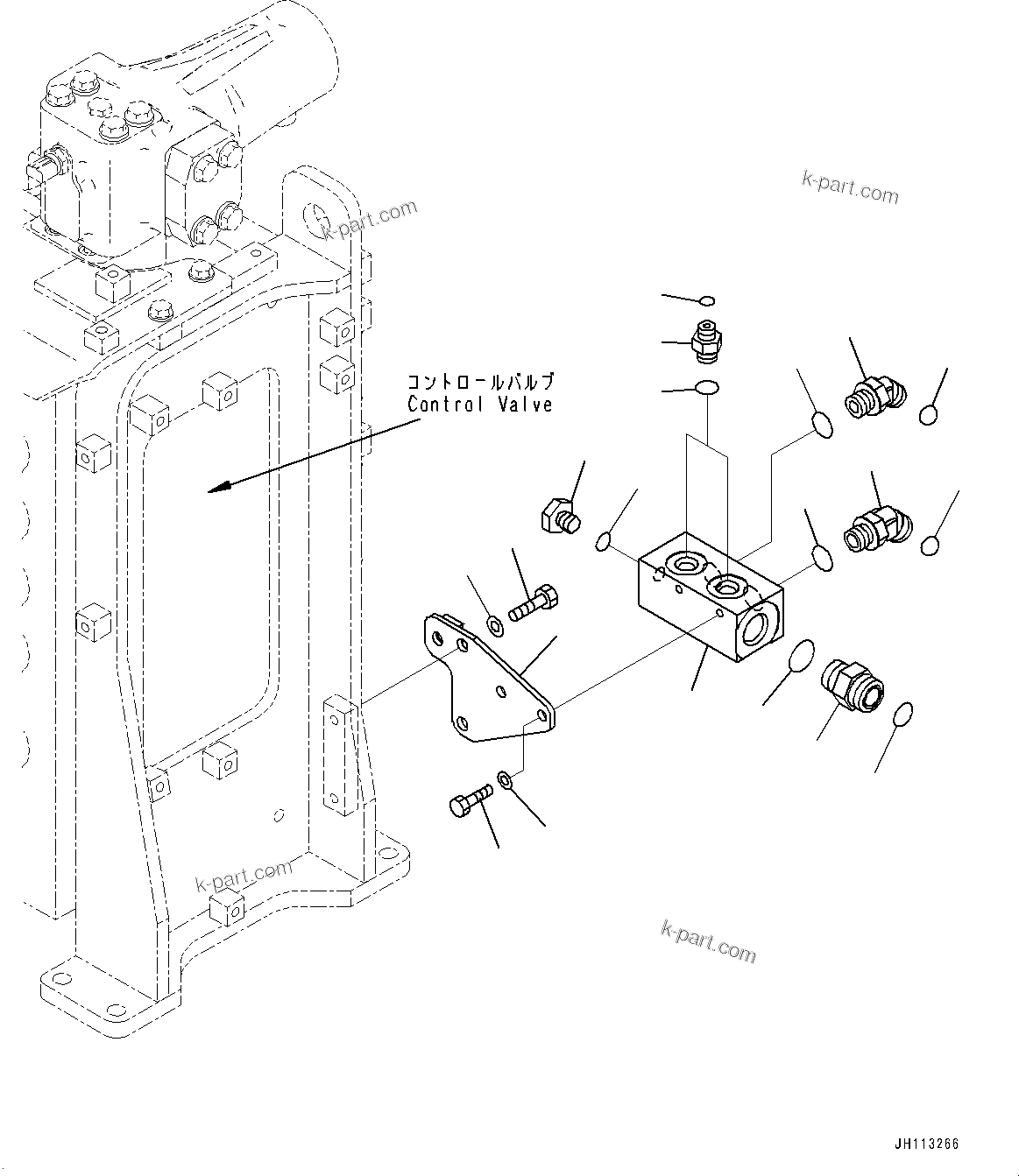 Komatsu parts book diagram for PC2000-11E0 S/N 31001-UP: PROPORTIONAL PRESSURE CONTROL (PPC) MAIN PIPING, BLOCK (LOADING SHOVEL, BOTTOM DUMP TYPE)(#30001-)