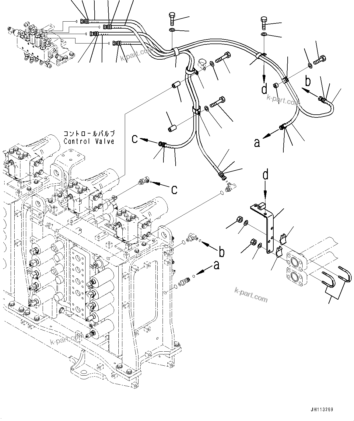 Komatsu parts book diagram for PC2000-11E0 S/N 31001-UP: PROPORTIONAL PRESSURE CONTROL (PPC) MAIN PIPING, HOSE (3/7) (LOADING SHOVEL, BOTTOM DUMP TYPE)(#30001-)