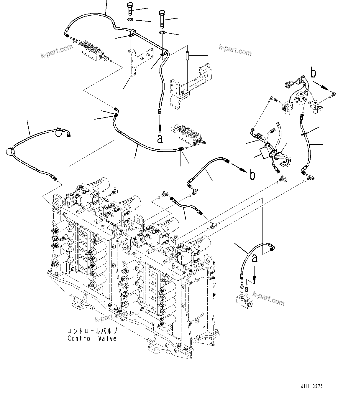 Komatsu parts book diagram for PC2000-11E0 S/N 31001-UP: PROPORTIONAL PRESSURE CONTROL (PPC) MAIN PIPING, HOSE (7/7) (LOADING SHOVEL, BOTTOM DUMP TYPE)(#30001-)