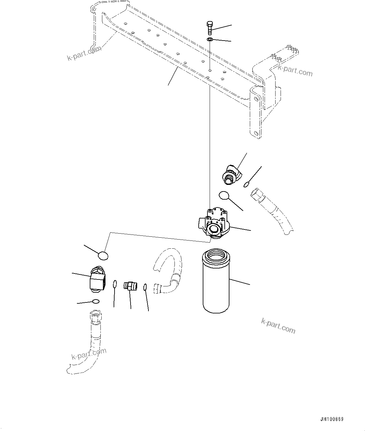 Komatsu parts book diagram for PC2000-11E0 S/N 31001-UP: PROPORTIONAL PRESSURE CONTROL (PPC) PUMP PIPING, FILTER(#30001-)