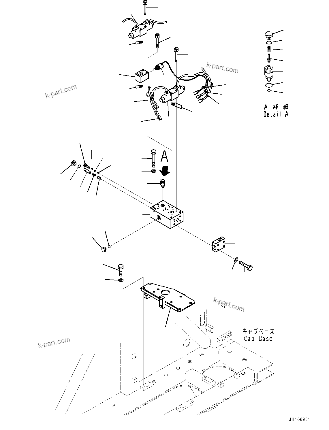 Komatsu parts book diagram for PC2000-11E0 S/N 31001-UP: HYDRAULIC LADDER PIPING, VALVE(#30001-)
