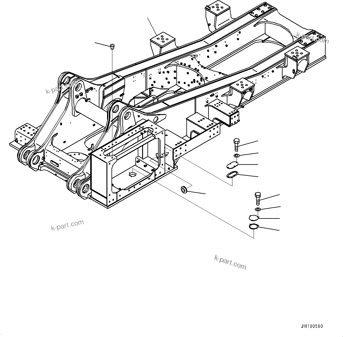 Komatsu parts book diagram for PC2000-11E0 S/N 31001-UP: REVOLVING FRAME, (#30001-)