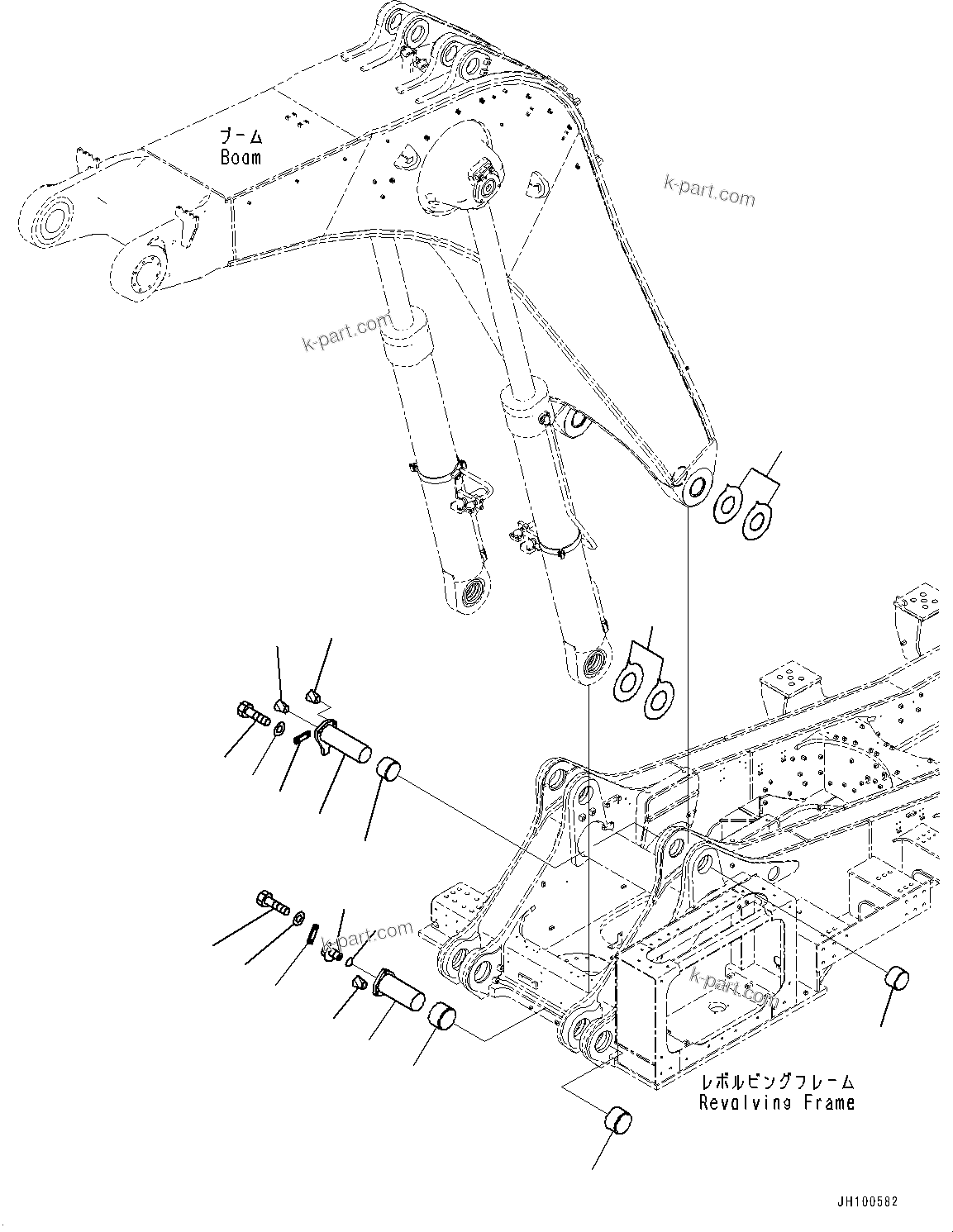 Komatsu parts book diagram for PC2000-11E0 S/N 31001-UP: BOOM FOOT PIN, (#30001-)