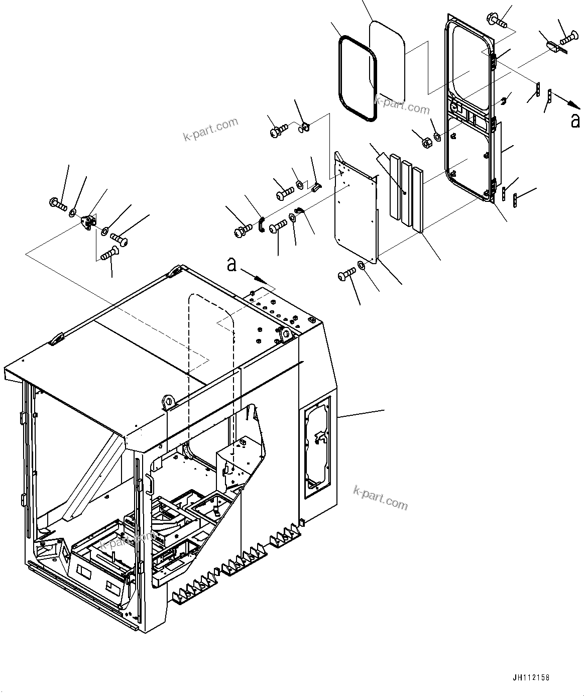 Komatsu parts book diagram for PC2000-11E0 S/N 31001-UP: CAB, CAB AND DOOR(#31001-)