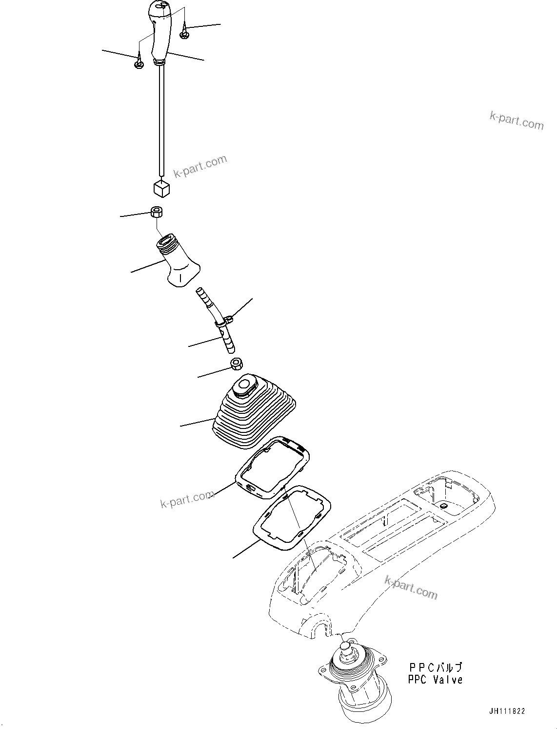 Komatsu parts book diagram for PC2000-11E0 S/N 31001-UP: CAB, FLOOR, LEVER, L.H.(#31001-)