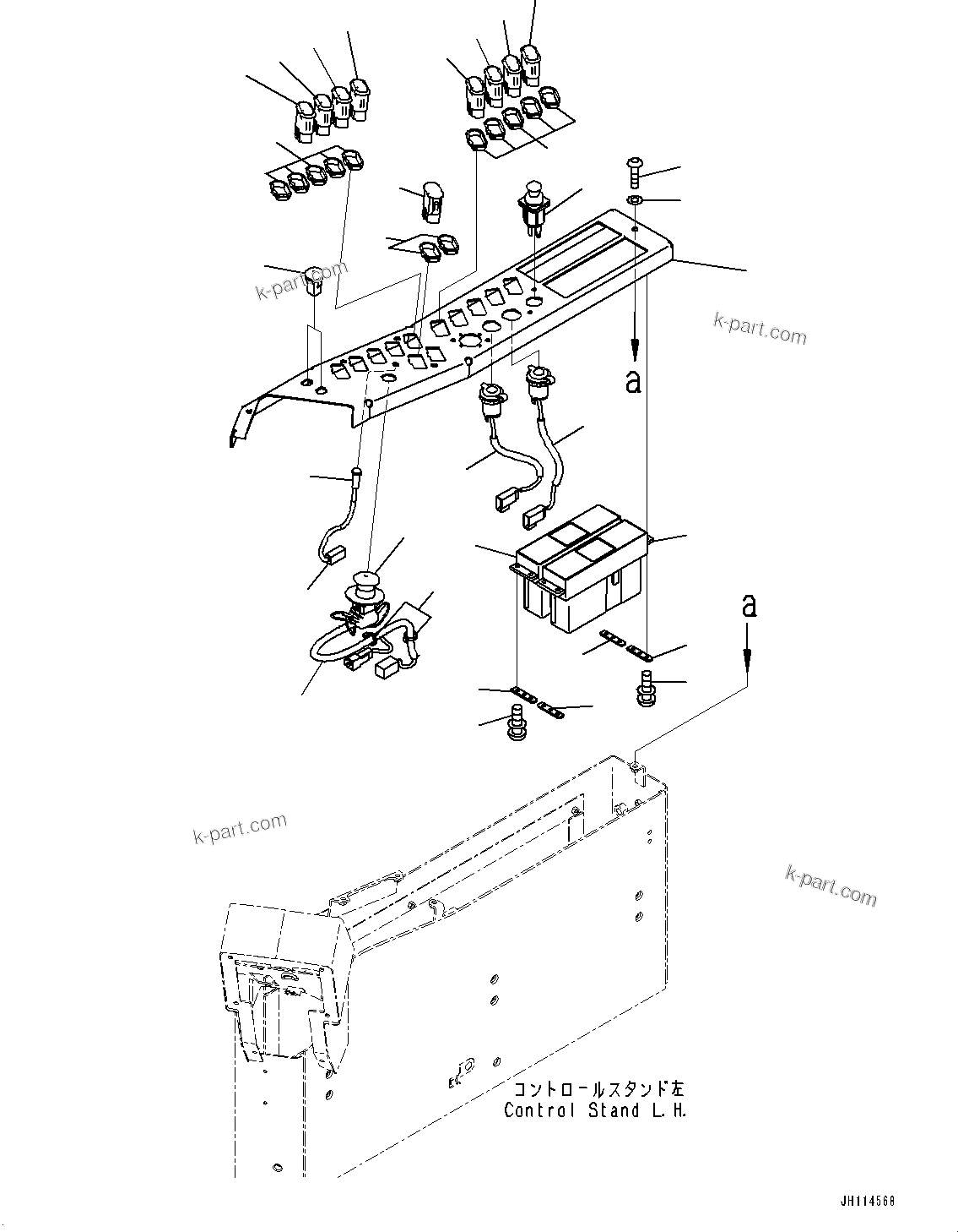 Komatsu parts book diagram for PC2000-11E0 S/N 31001-UP: CAB, SWITCH AND PLATE(#31001-)