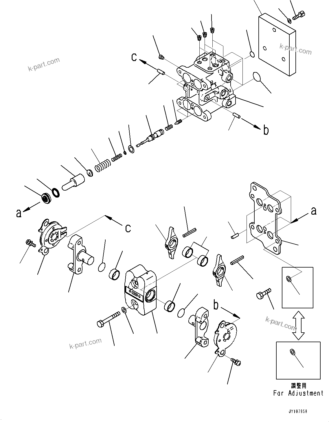 Komatsu parts book diagram for PC2000-11E0 S/N 31001-UP: CAB, PPC VALVE (2/2)(#31001-)