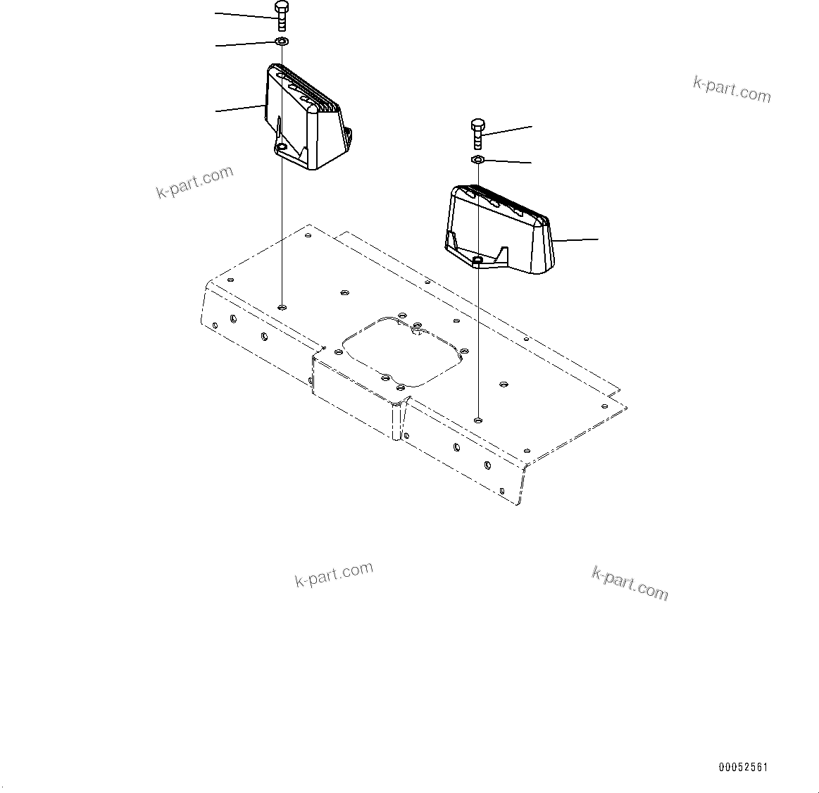 Komatsu parts book diagram for PC2000-11E0 S/N 31001-UP: CAB, FOOTREST(#31001-)