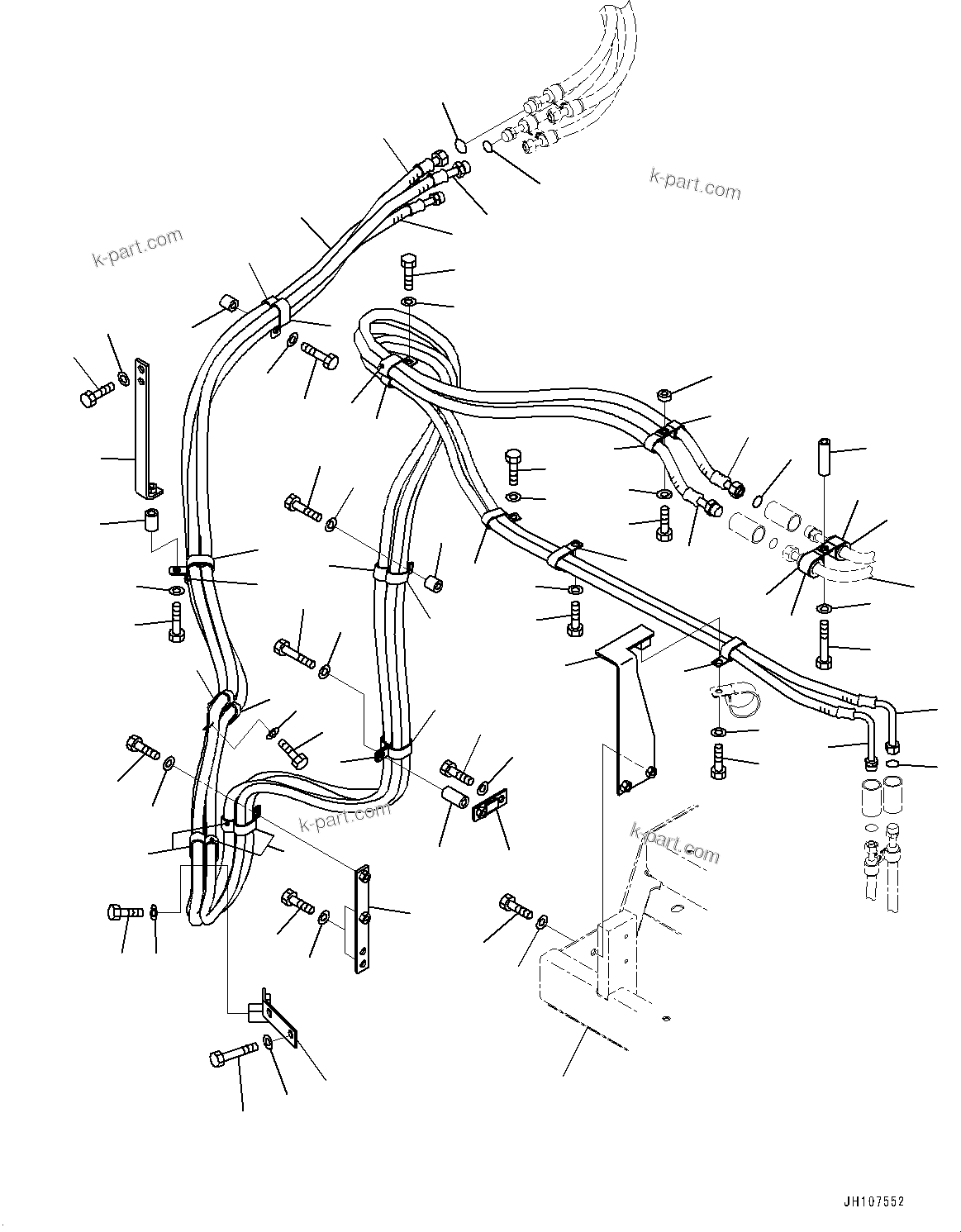 Komatsu parts book diagram for PC2000-11E0 S/N 31001-UP: AIR CONDITIONER, AIR CONDITIONER PIPING, MACHINE CAB (1/2) (LOADING SHOVEL, BOTTOM DUMP TYPE)(#30001-)