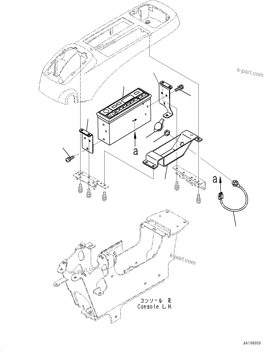 Komatsu parts book diagram for PC2000-11E0 S/N 31001-UP: RADIO, RADIO AND AUX CABLE(#31001-)