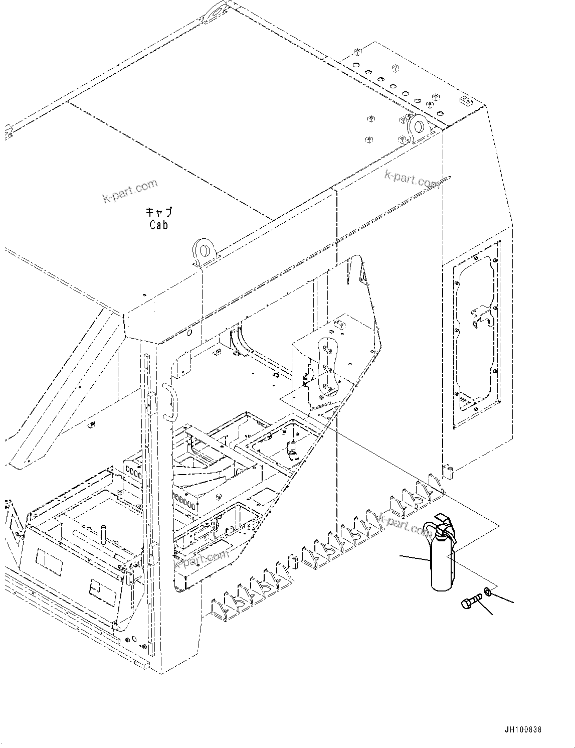 Komatsu parts book diagram for PC2000-11E0 S/N 31001-UP: FIRE EXTINGUISHER, (#30001-)
