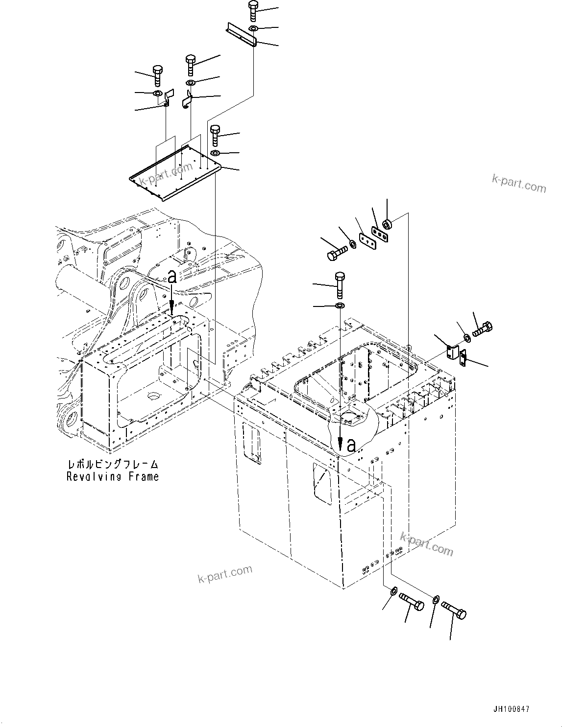 Komatsu parts book diagram for PC2000-11E0 S/N 31001-UP: CAB MOUNTING, CAB BASE MOUNTING(#30001-)