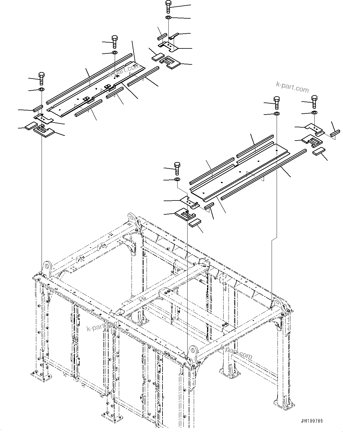 Komatsu parts book diagram for PC2000-11E0 S/N 31001-UP: ENGINE HOOD, COVER(#30001-)