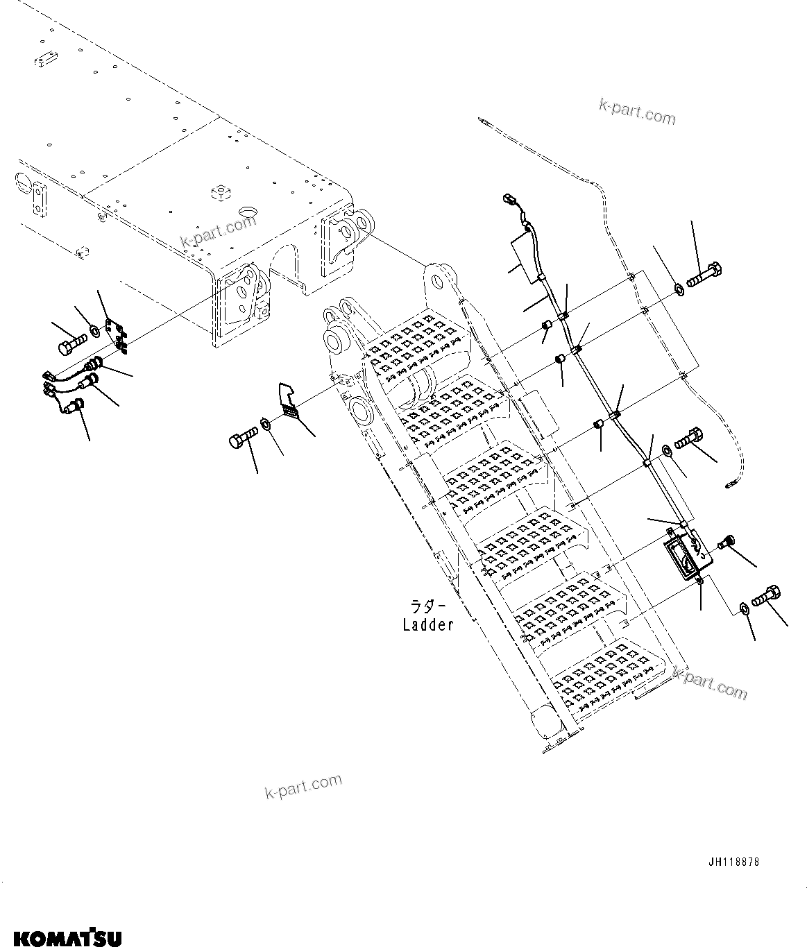 Komatsu parts book diagram for PC2000-11E0 S/N 31001-UP: SIDE COVER L.H., WIRING HARNESS(#30001-)