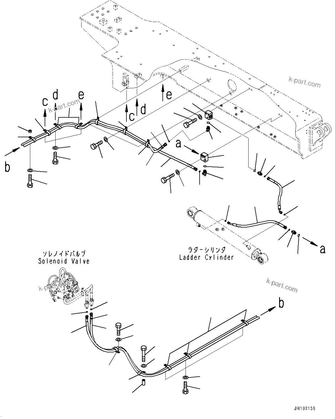 Komatsu parts book diagram for PC2000-11E0 S/N 31001-UP: SIDE COVER L.H., HYDRAULIC OIL PIPING(#30001-)