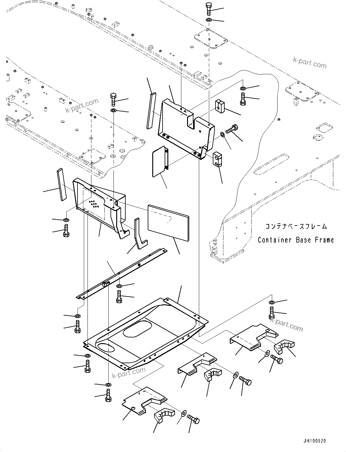 Komatsu parts book diagram for PC2000-11E0 S/N 31001-UP: UNDER COVER, PTO (POWER TAKE OFF) SECTION(#30001-)