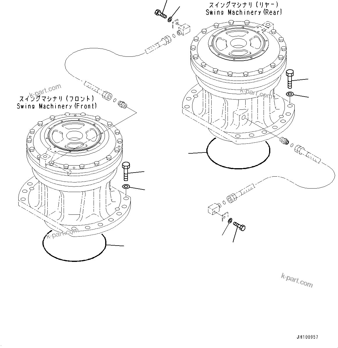 Komatsu parts book diagram for PC2000-11E0 S/N 31001-UP: SWING MACHINERY, TANDEM, MOUNTING BOLT(#30001-)