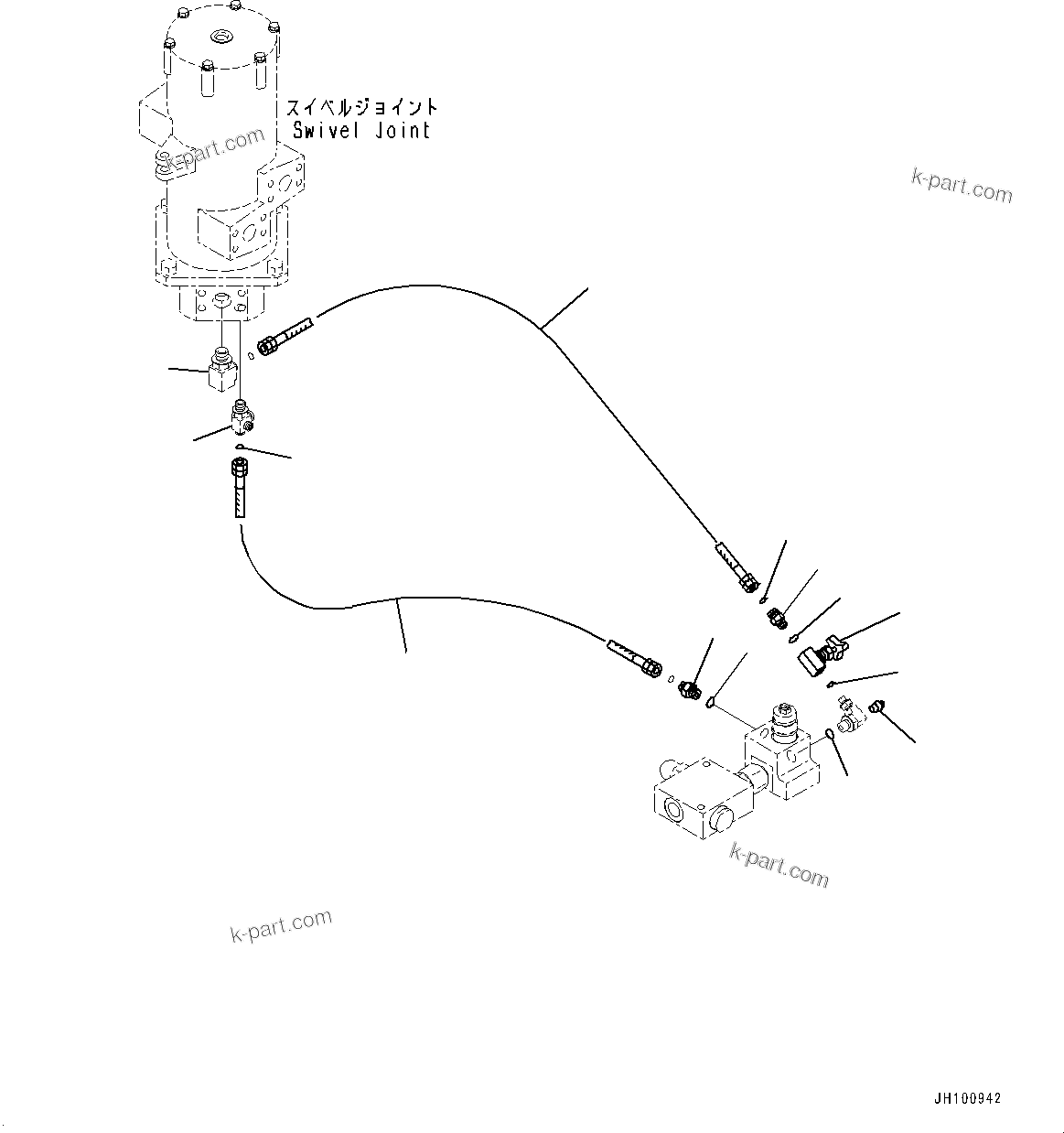 Komatsu parts book diagram for PC2000-11E0 S/N 31001-UP: HYDRAULIC IDLER CUSHION (HIC) PIPING, RELIEF VALVE (3/3)(#30001-)