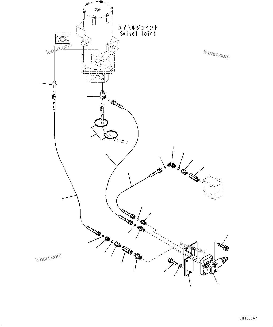 Komatsu parts book diagram for PC2000-11E0 S/N 31001-UP: HYDRAULIC IDLER CUSHION (HIC) PIPING, REDUCING VALVE(#30001-)