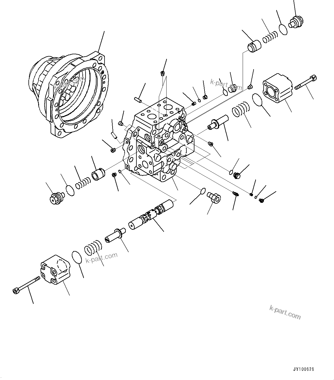 Komatsu parts book diagram for PC2000-11E0 S/N 31001-UP: FINAL DRIVE, INNER PARTS, TRAVEL MOTOR  (4/6) (R.H.)(#30001-)