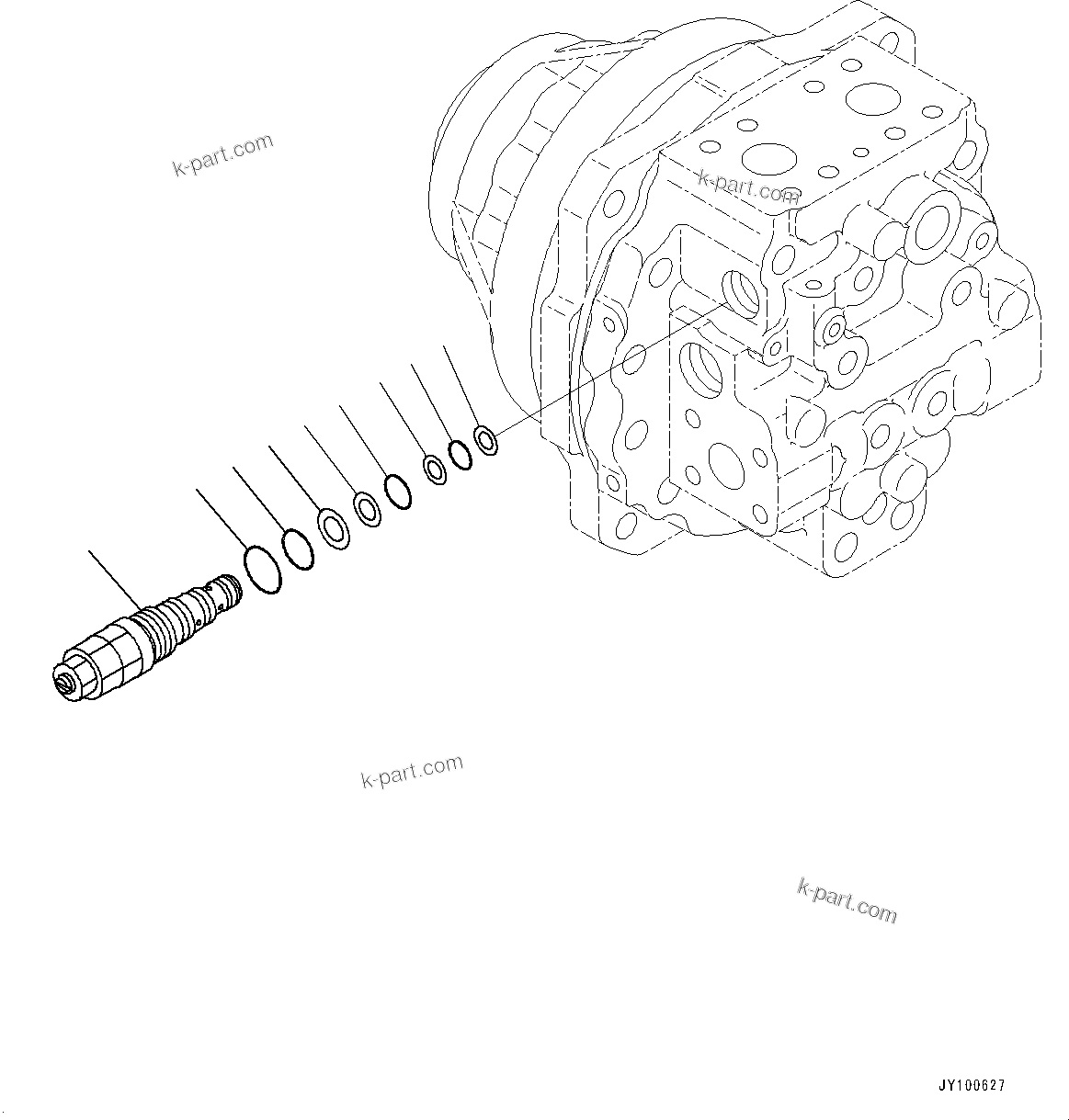 Komatsu parts book diagram for PC2000-11E0 S/N 31001-UP: FINAL DRIVE, INNER PARTS, TRAVEL MOTOR  (6/6) (R.H.)(#30001-)