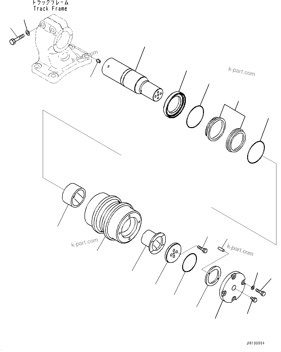 Komatsu parts book diagram for PC2000-11E0 S/N 31001-UP: CARRIER ROLLER, (#30001-)