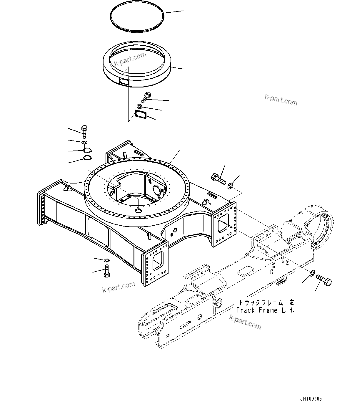 Komatsu parts book diagram for PC2000-11E0 S/N 31001-UP: CENTER FRAME, (#30001-30070)