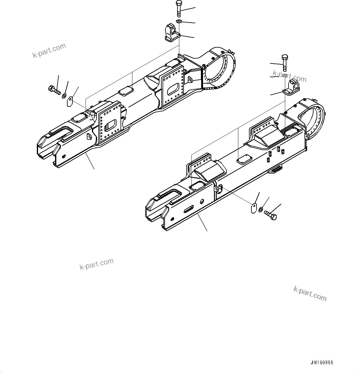 Komatsu parts book diagram for PC2000-11E0 S/N 31001-UP: TRACK FRAME, (#30001-)